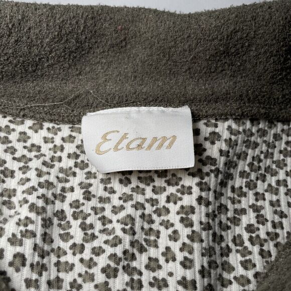 Vintage Fleece Cardigan Sz 12 Eclectic Grandma Cottage Novelty Cozy Soft Relax - Picture 6 of 11